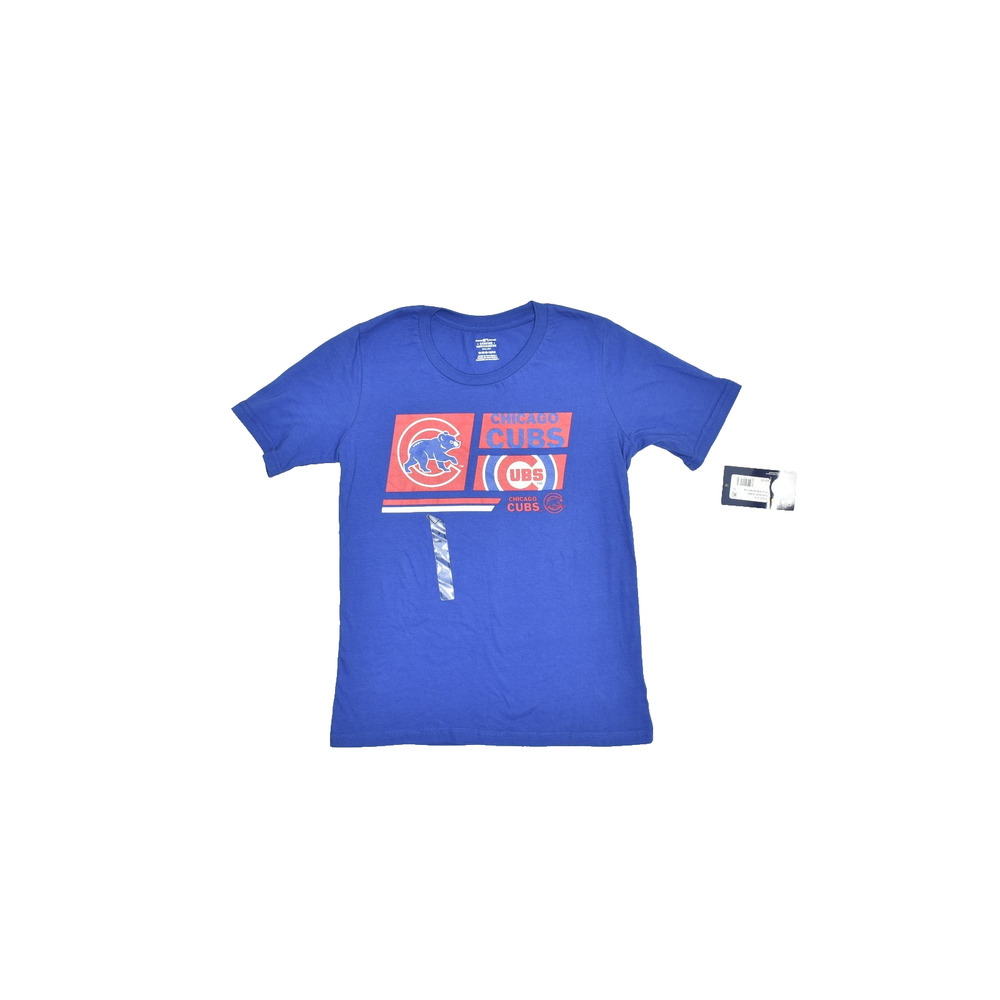 NEW Chicago Cubs MLB Men's Blue Graphic Short Sleeve T-Shirt Youth Size M